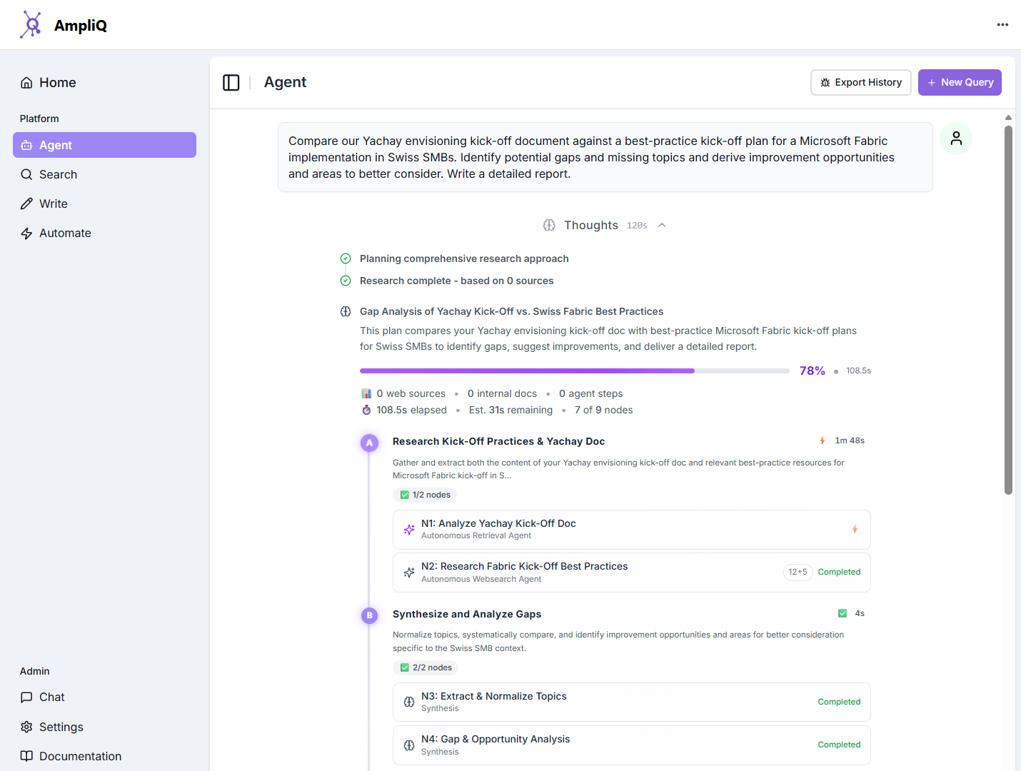 AmpliQ Assistant Interface